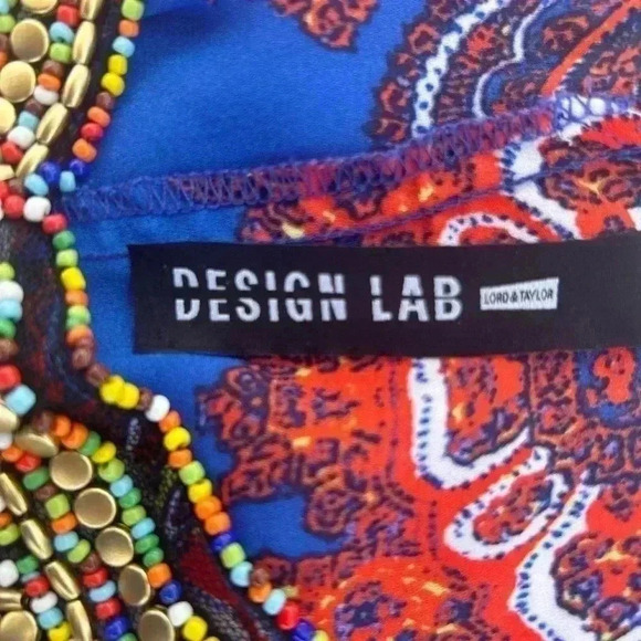 💙❤️”Design Lab by Lord & Taylor” Colorful and Embellished Sundress Size SP - Picture 8 of 12
